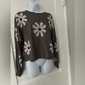 Flower Print Sweater